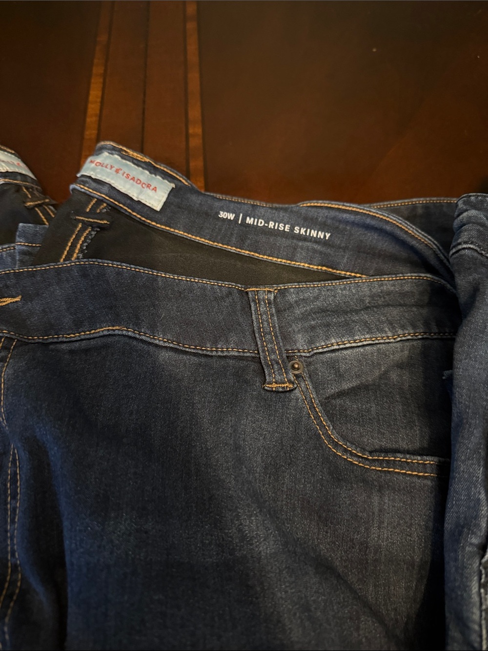 Womebs Dark Blue Jeans - mid rise skinny - Picture 2 of 4